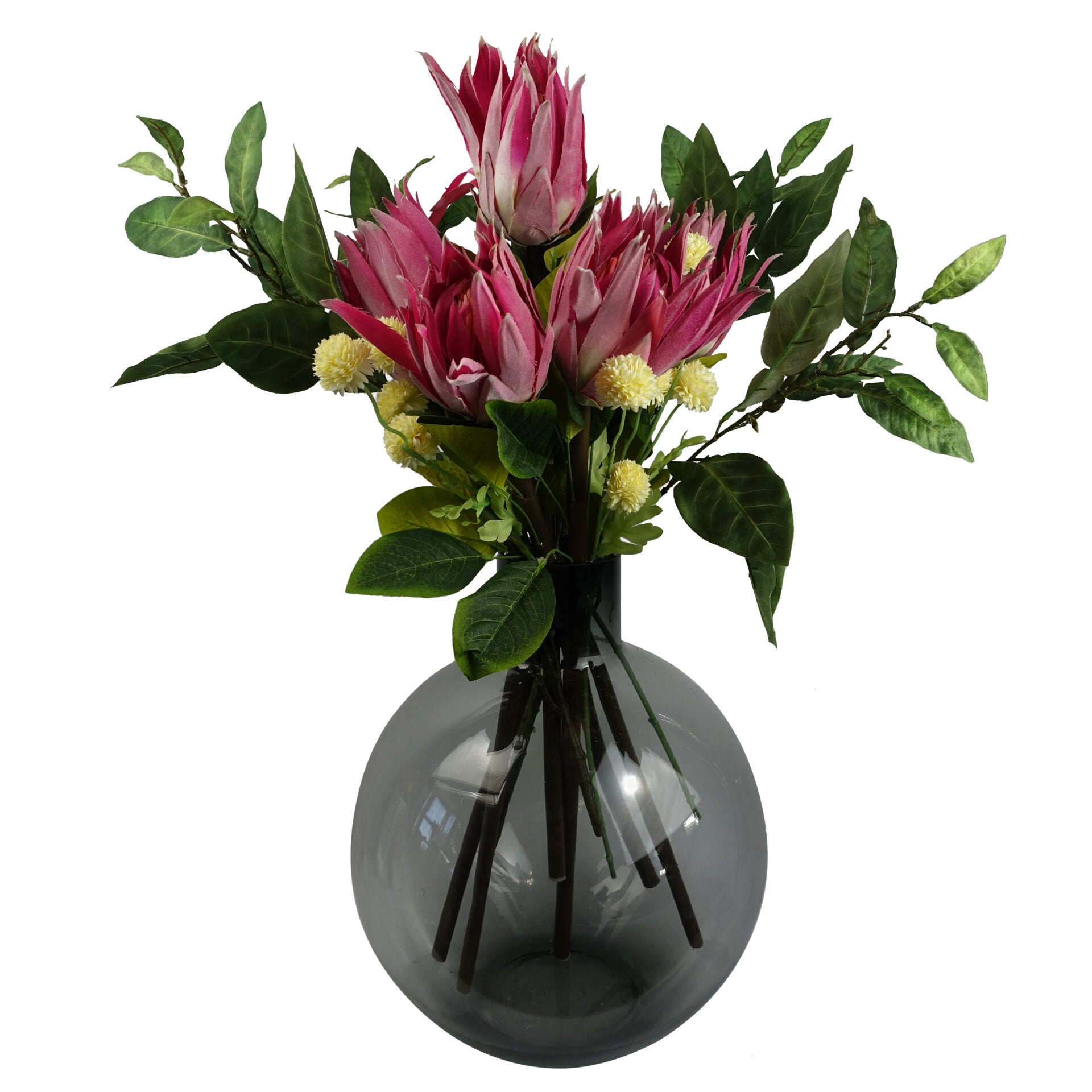 65cm Protea Sugarbush Flower Stem - Pink