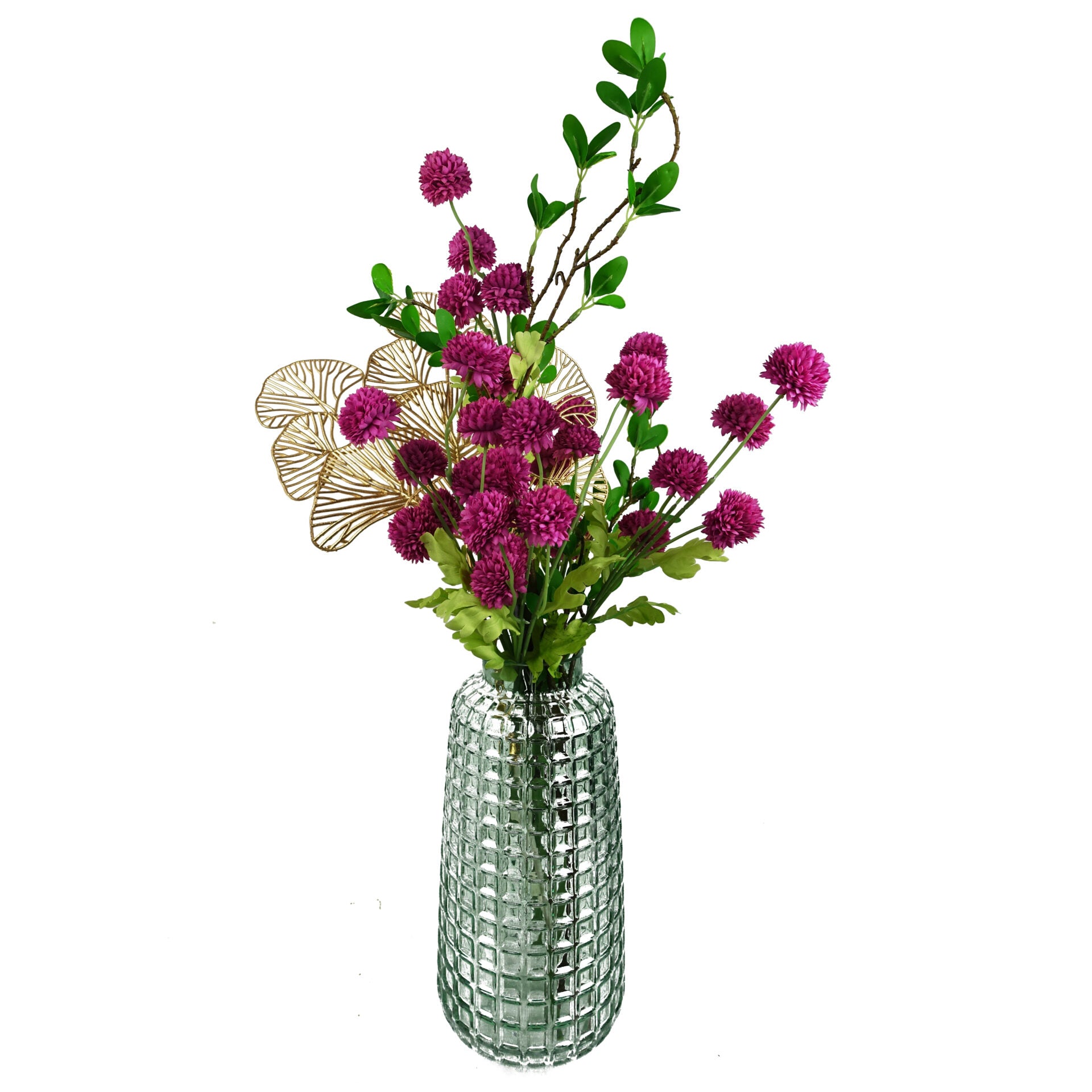 65cm Golden Leaves Flower Arrangement Decoration