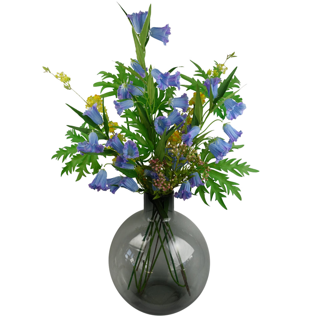 55cm Artificial Foliage Stem with Pink Berries