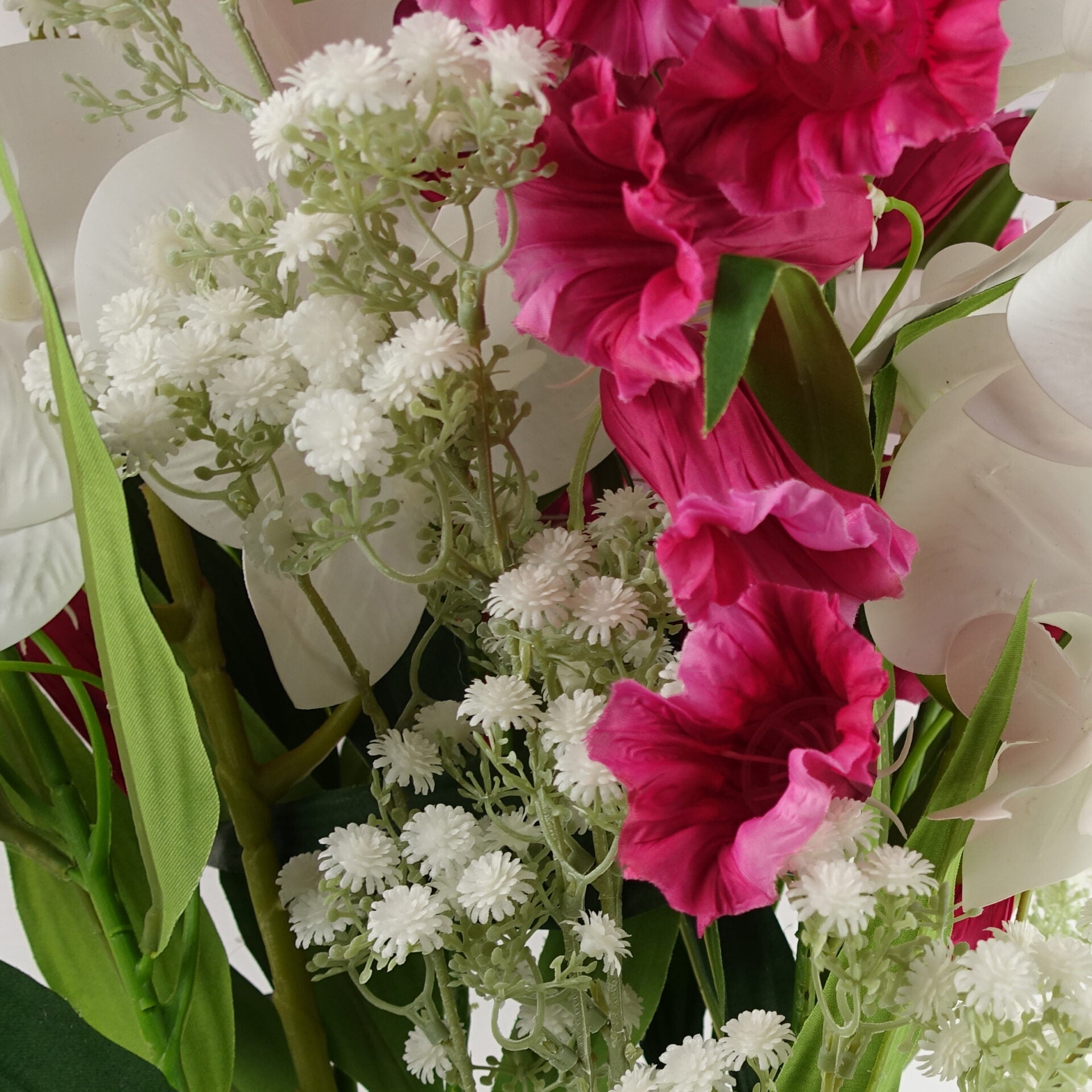 Pack of 6 x 100cm Trumpet Artificial Flower Stem Fuchsia Pink