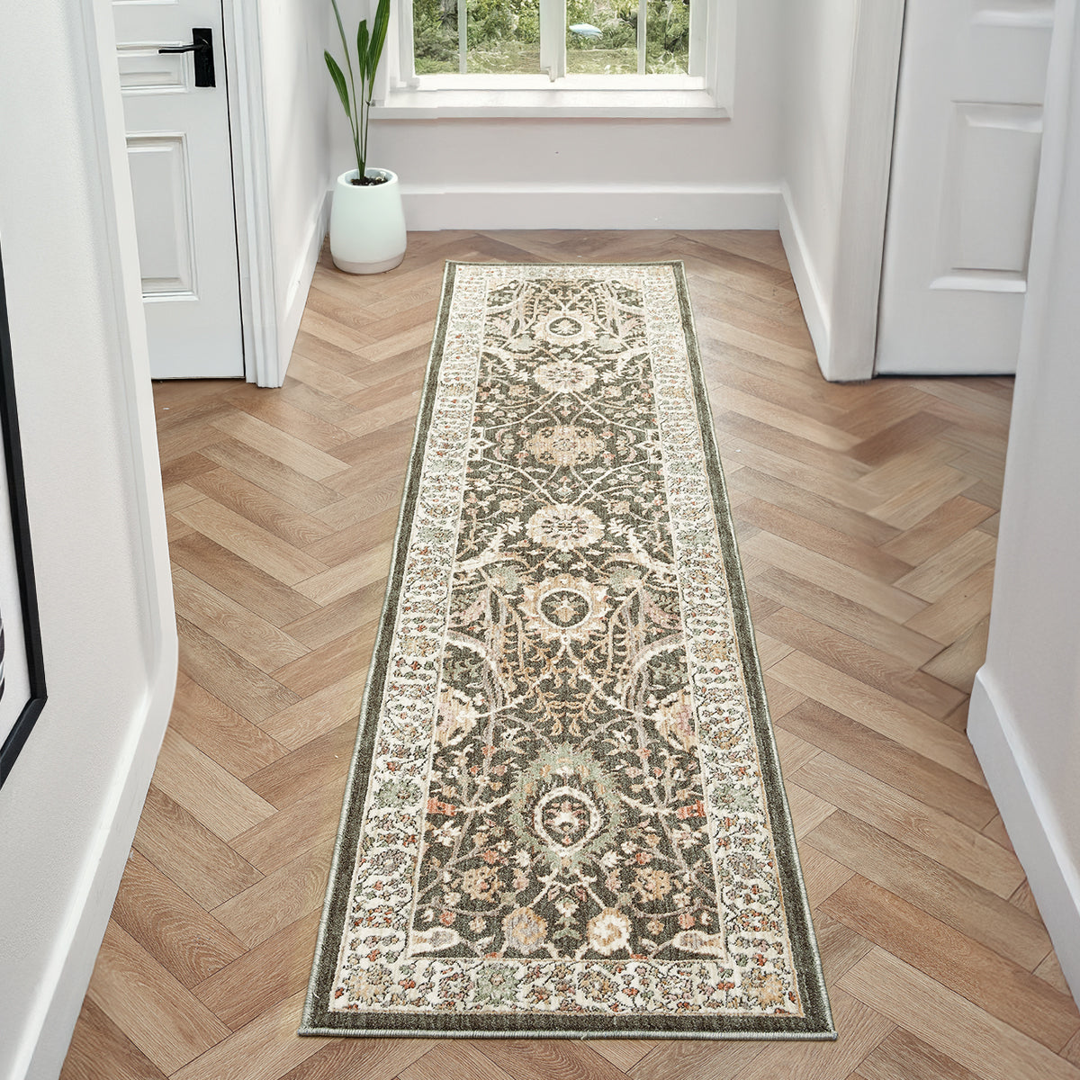 Alia Viana Green/Cream Rug