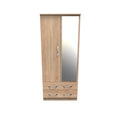 2ft6in 2 Drawer Mirror Robe