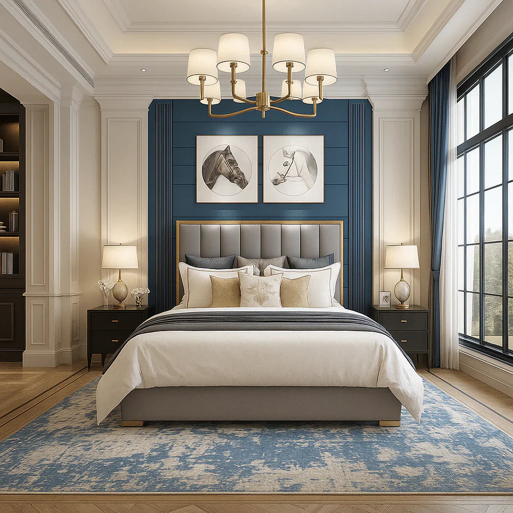 Alysia Gold Strip Bed