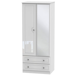 2ft6in 2 Drawer Mirror Robe