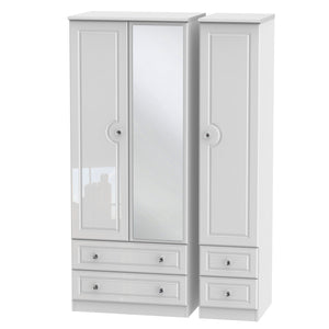 Triple 2 Drawer Mirror + Drawer Robe