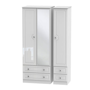 Tall Triple 2 Drawer Mirror + Drawer Robe