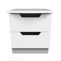2 Drawer Bedside Cabinet - With Lock