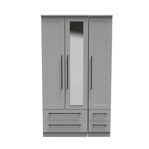 Tall Triple 2 Drawer Mirror + Drawer Robe