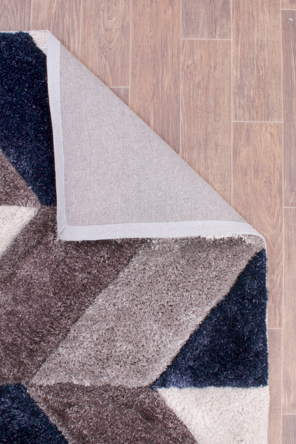 3D Carved Blazon Navy Rug