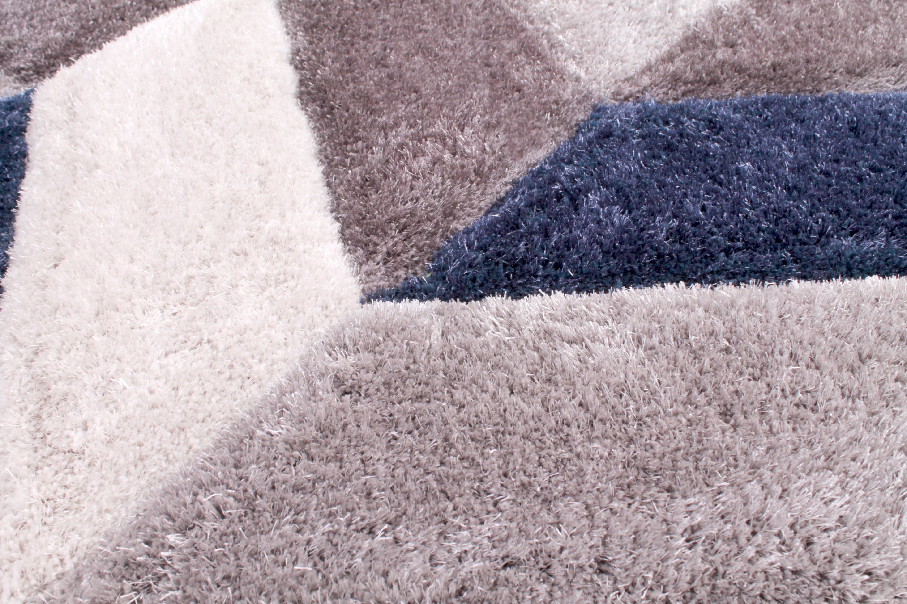 3D Carved Blazon Navy Rug