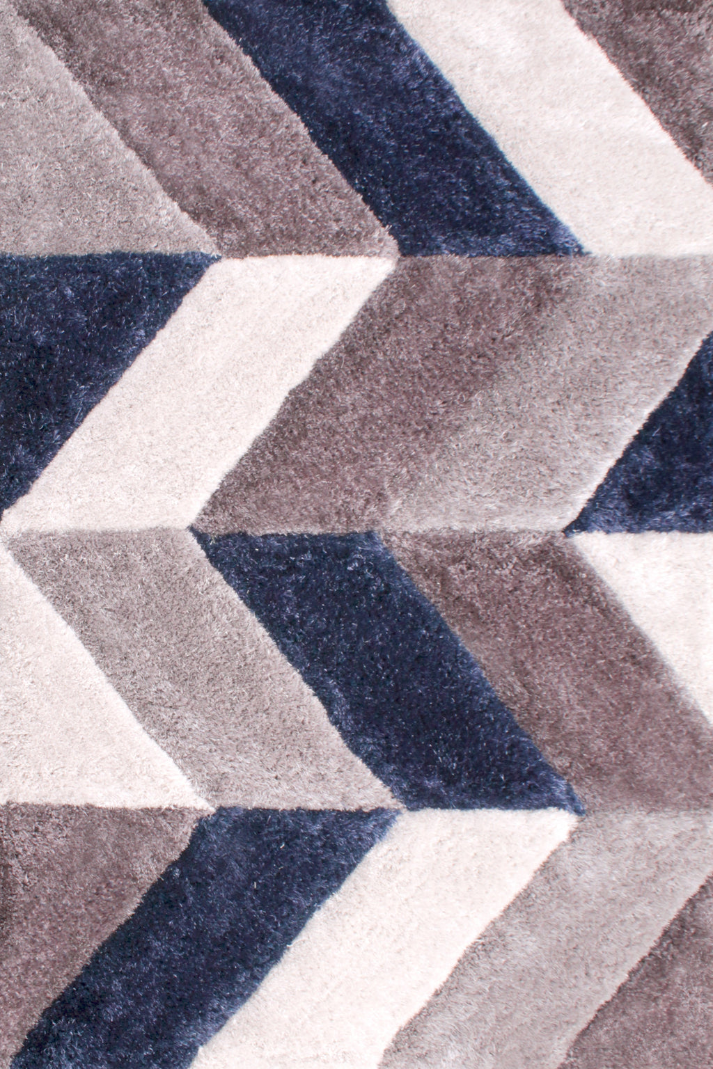 3D Carved Blazon Navy Rug