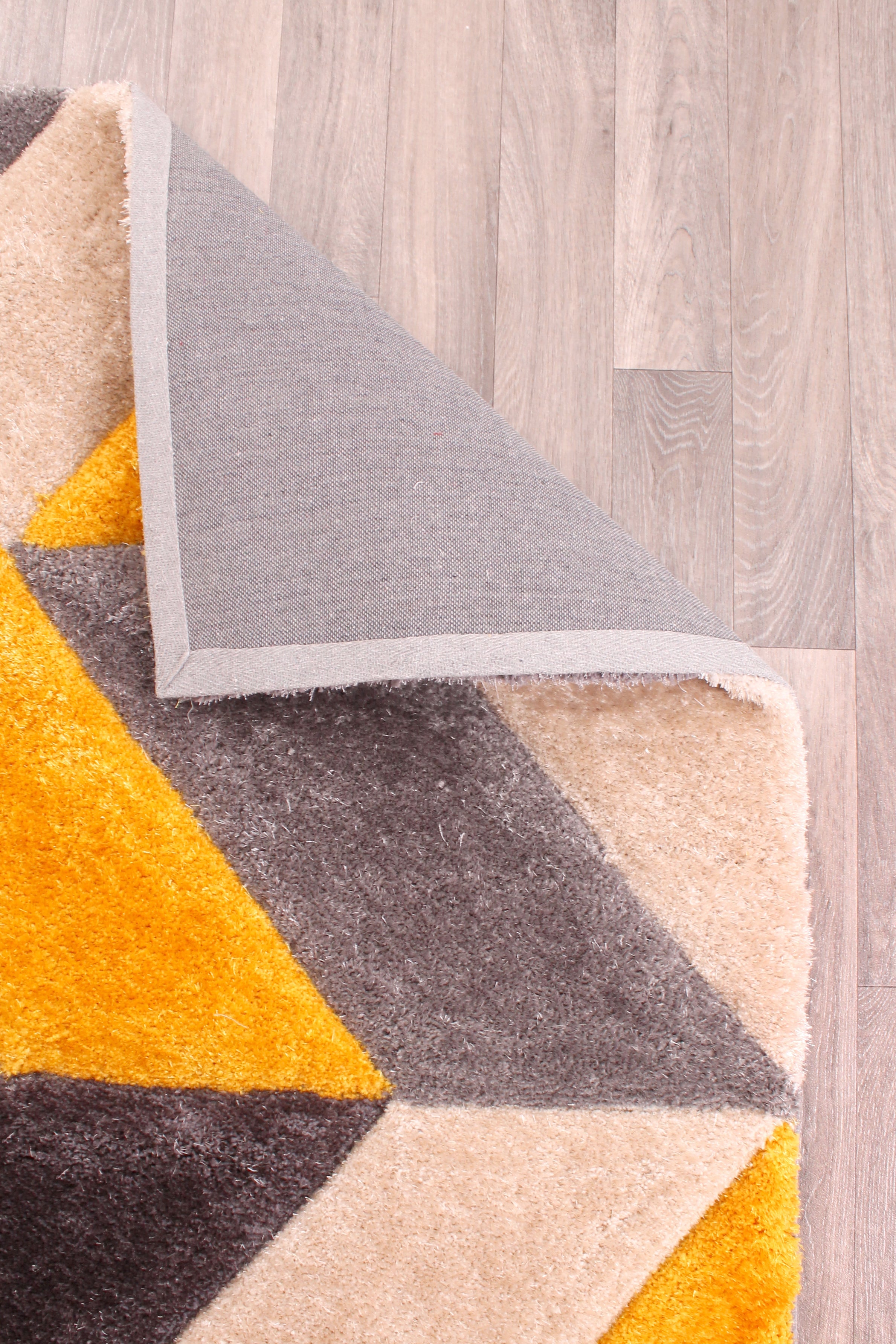 3D Carved Blazon Ochre Rug