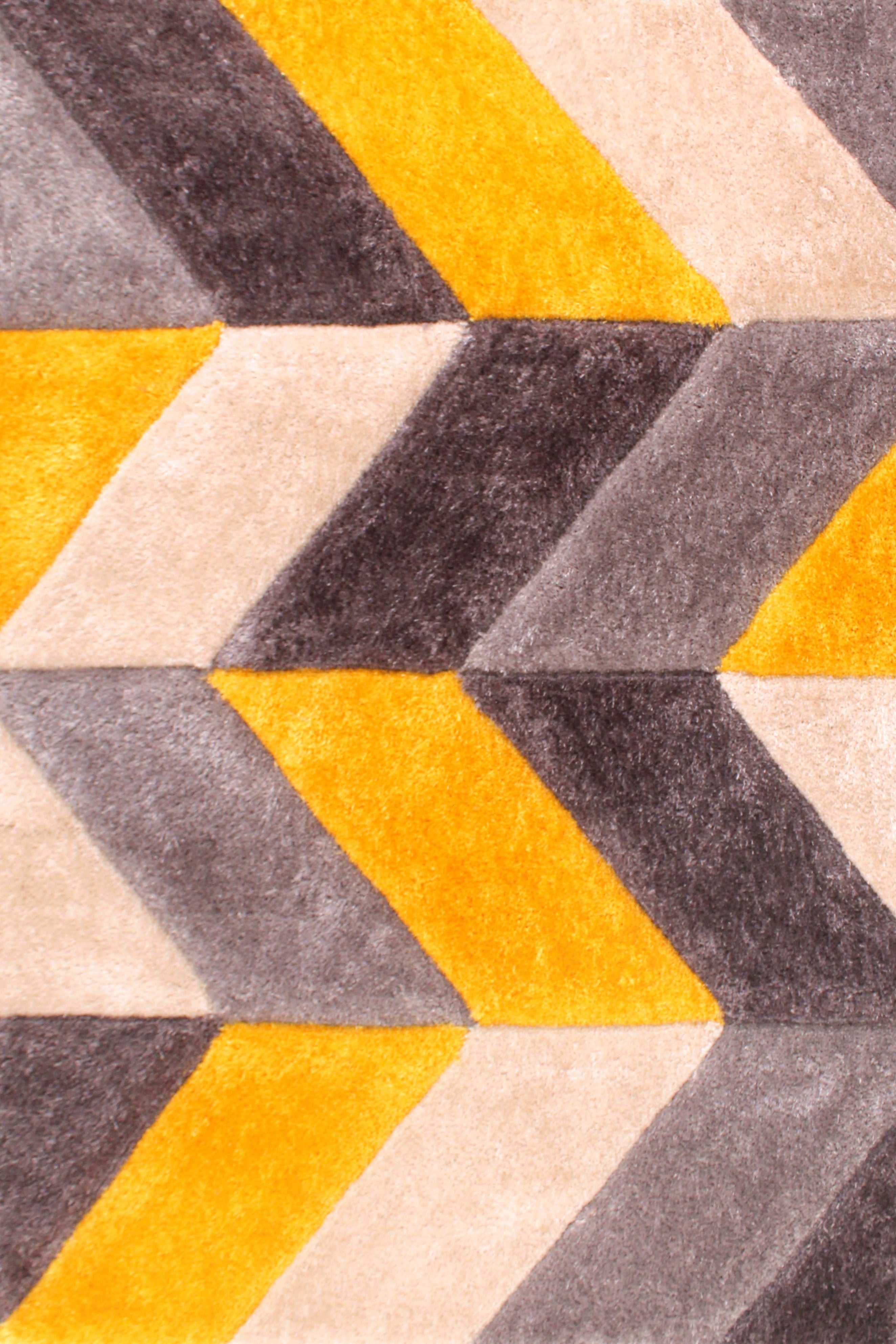 3D Carved Blazon Ochre Rug