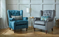 Buttoned Back Winged Chair