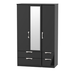 Triple 2 Drawer Mirror + Drawer Robe