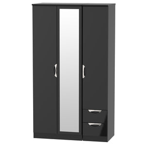 Tall Triple Mirror + Drawer Robe