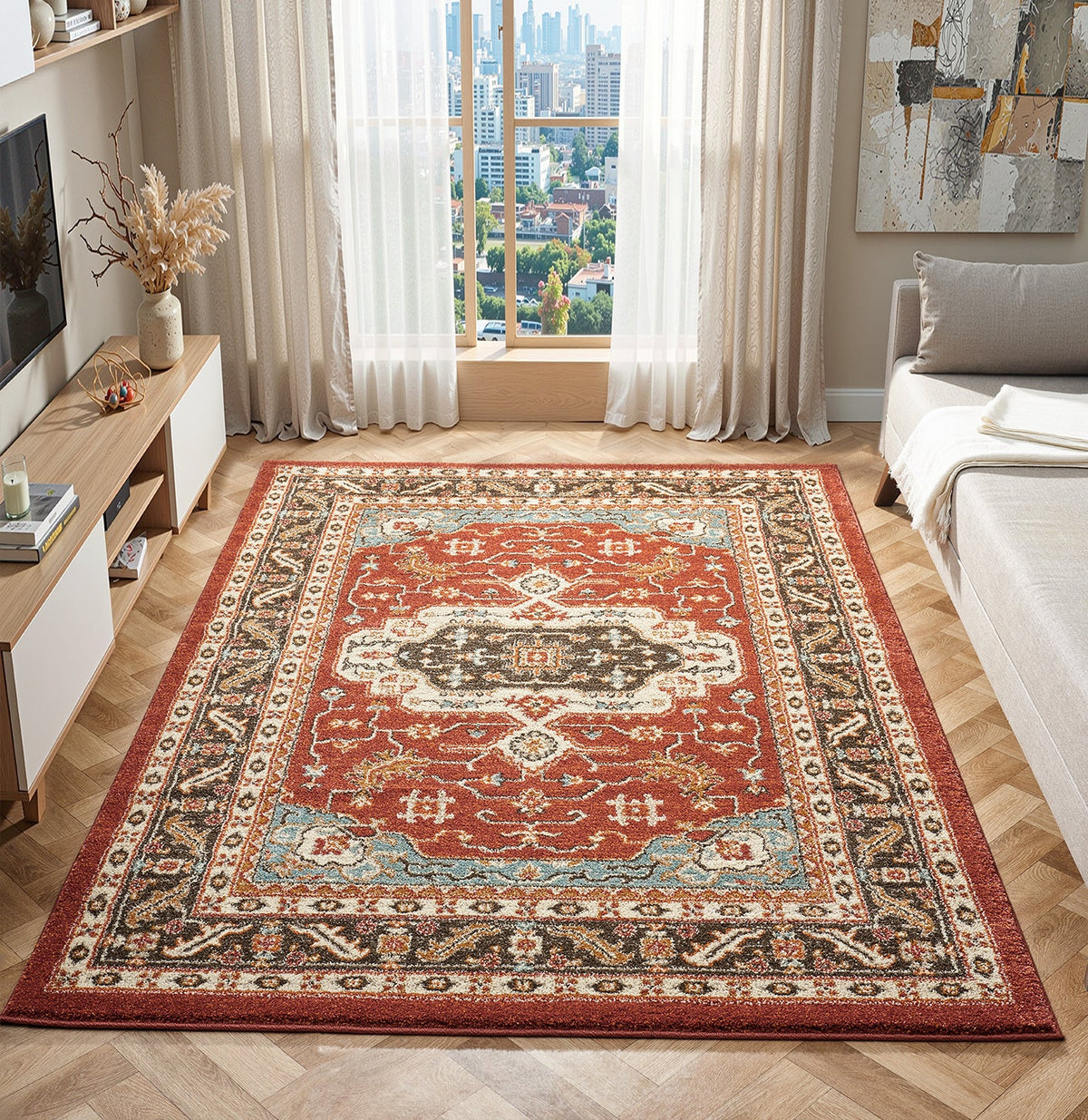 Cashmere 5570 Red Rug