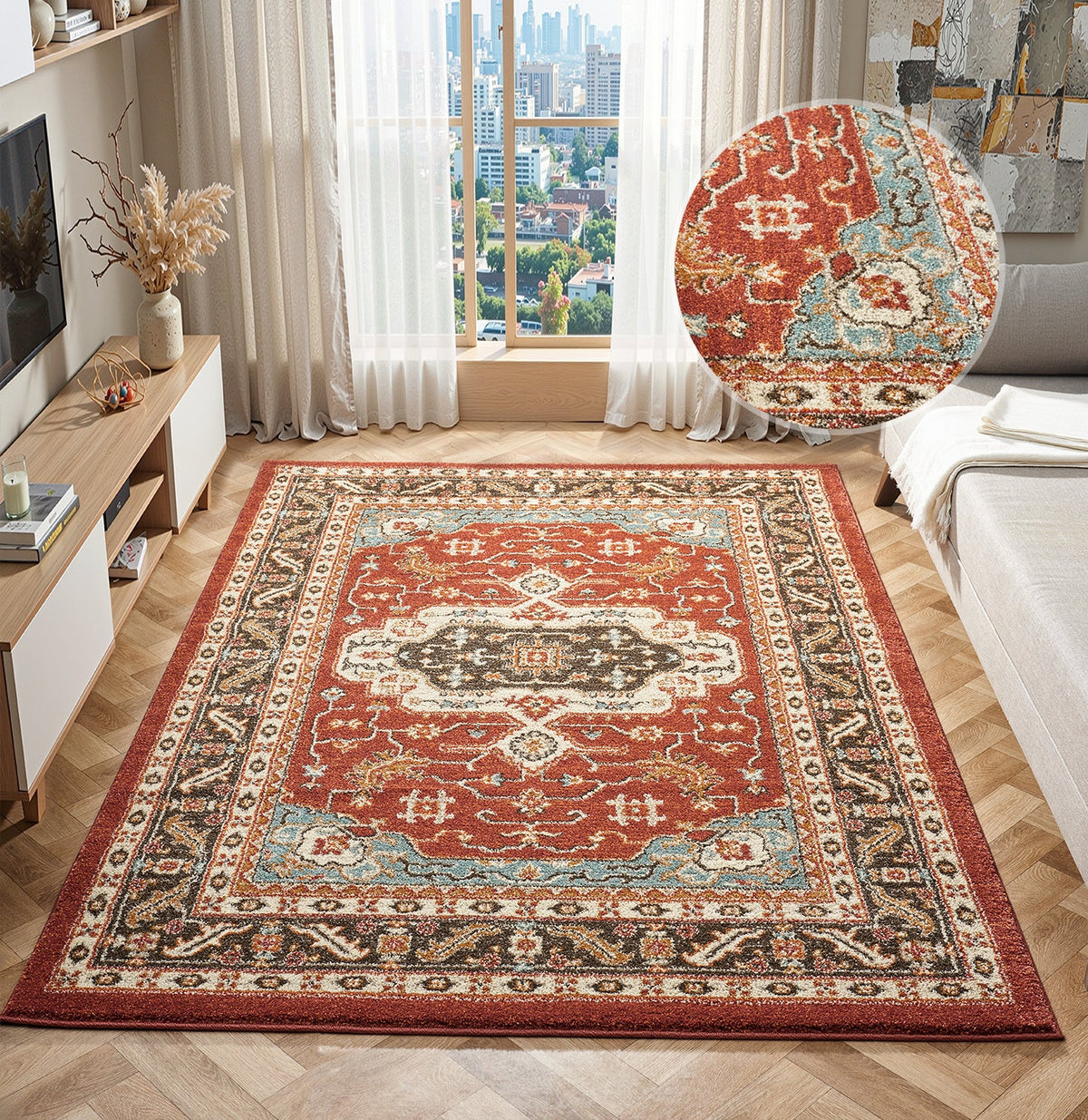 Cashmere 5570 Red Rug