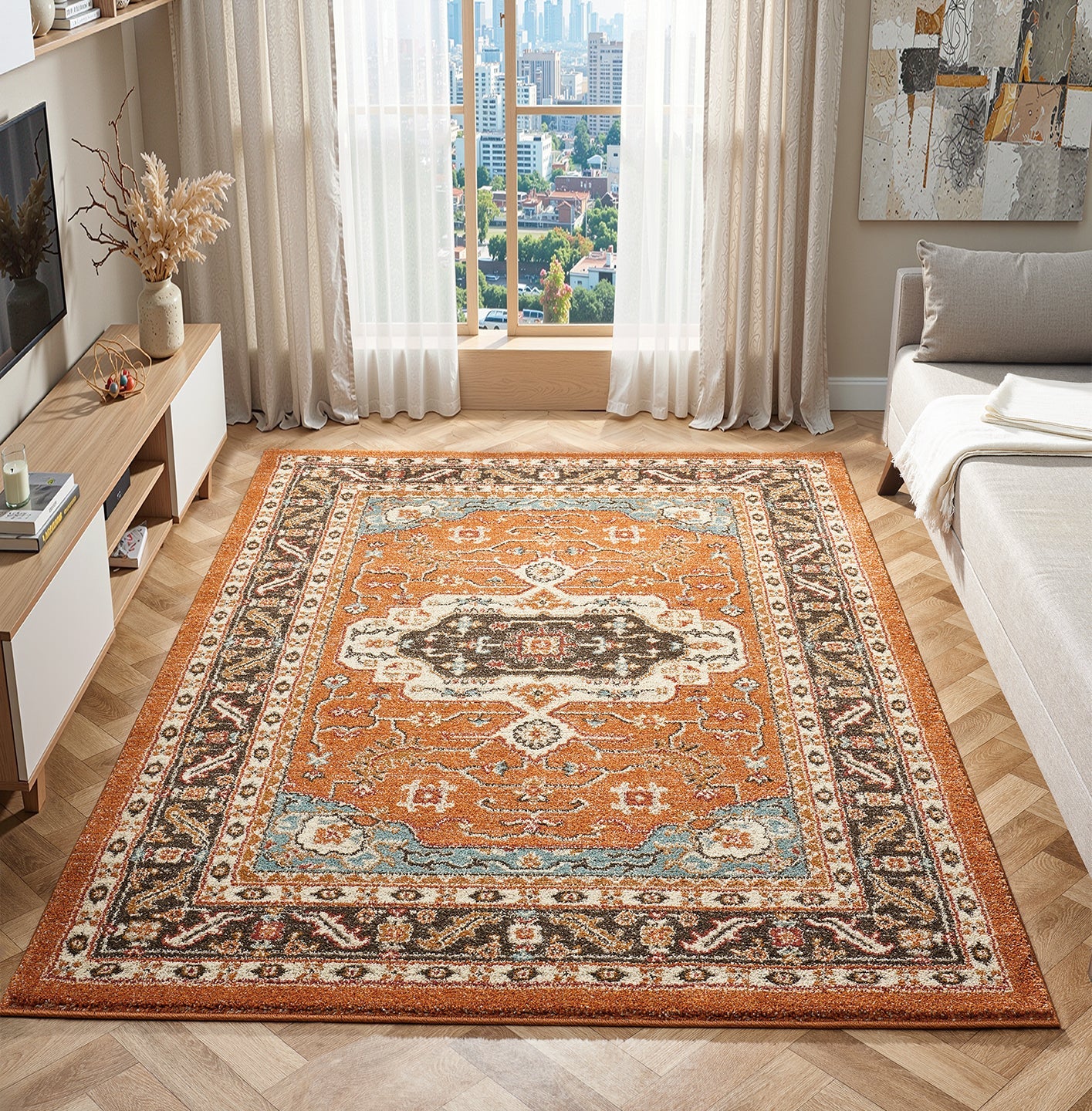 Cashmere 5570 Terracotta Rug