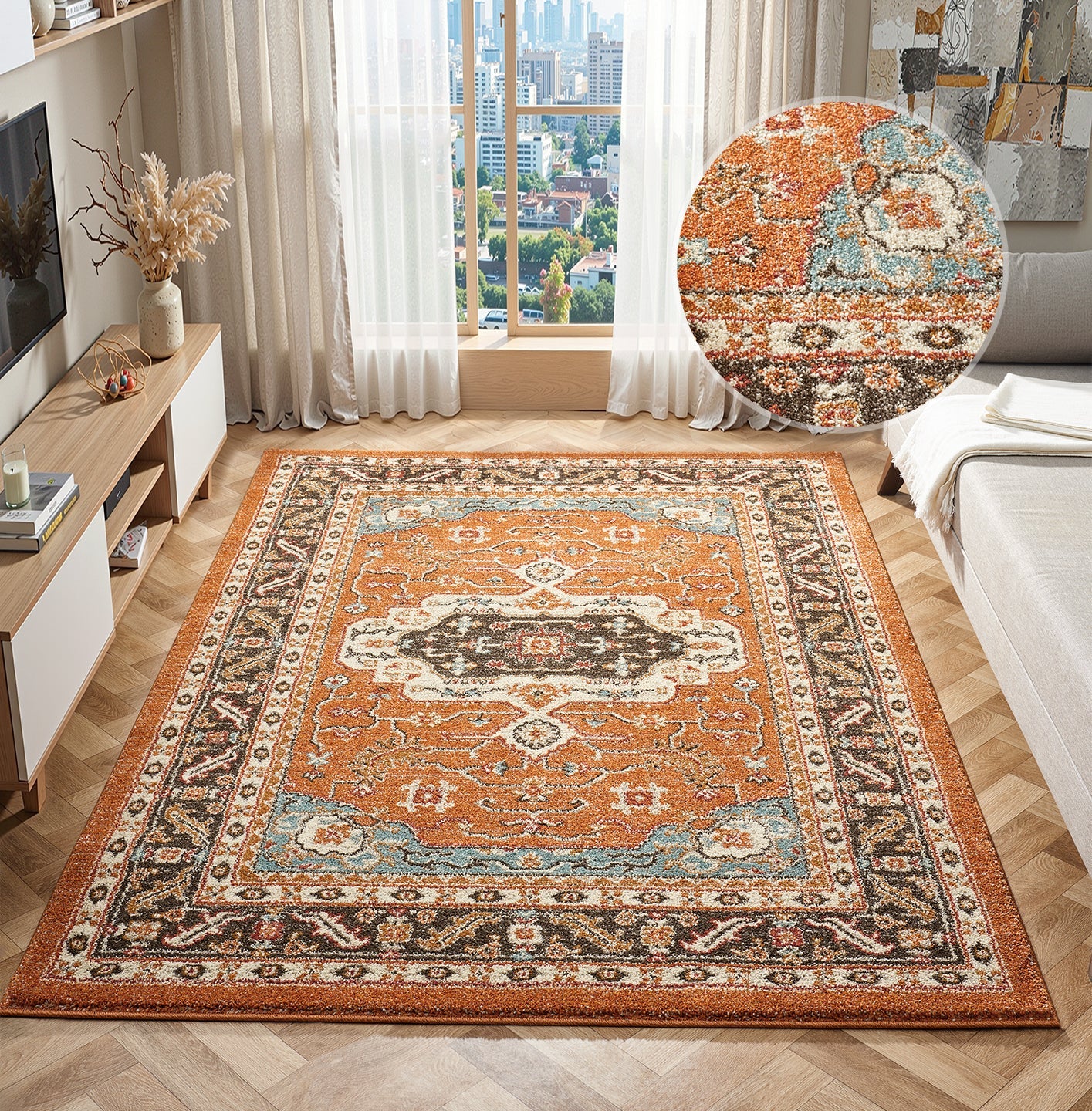 Cashmere 5570 Terracotta Rug