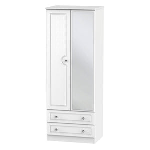 Tall 2ft6in 2 Drawer Mirror Robe