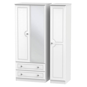 Triple 2 Drawer Mirror Robe