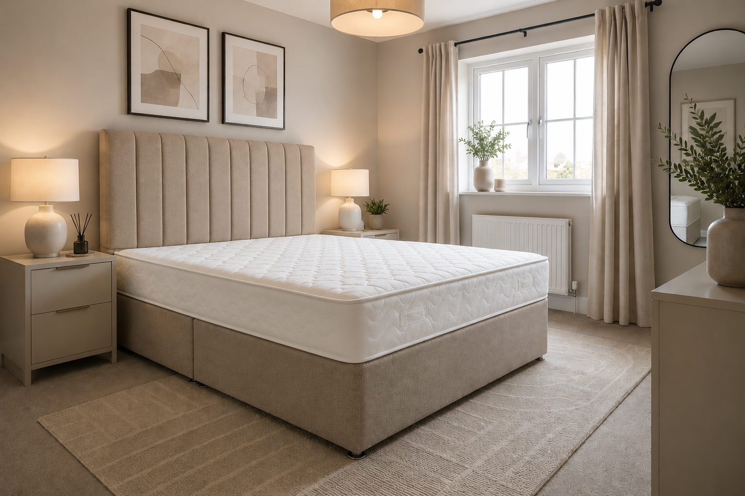 Albert 2 Drawer Divan Set & 24" Headboard Package Deal