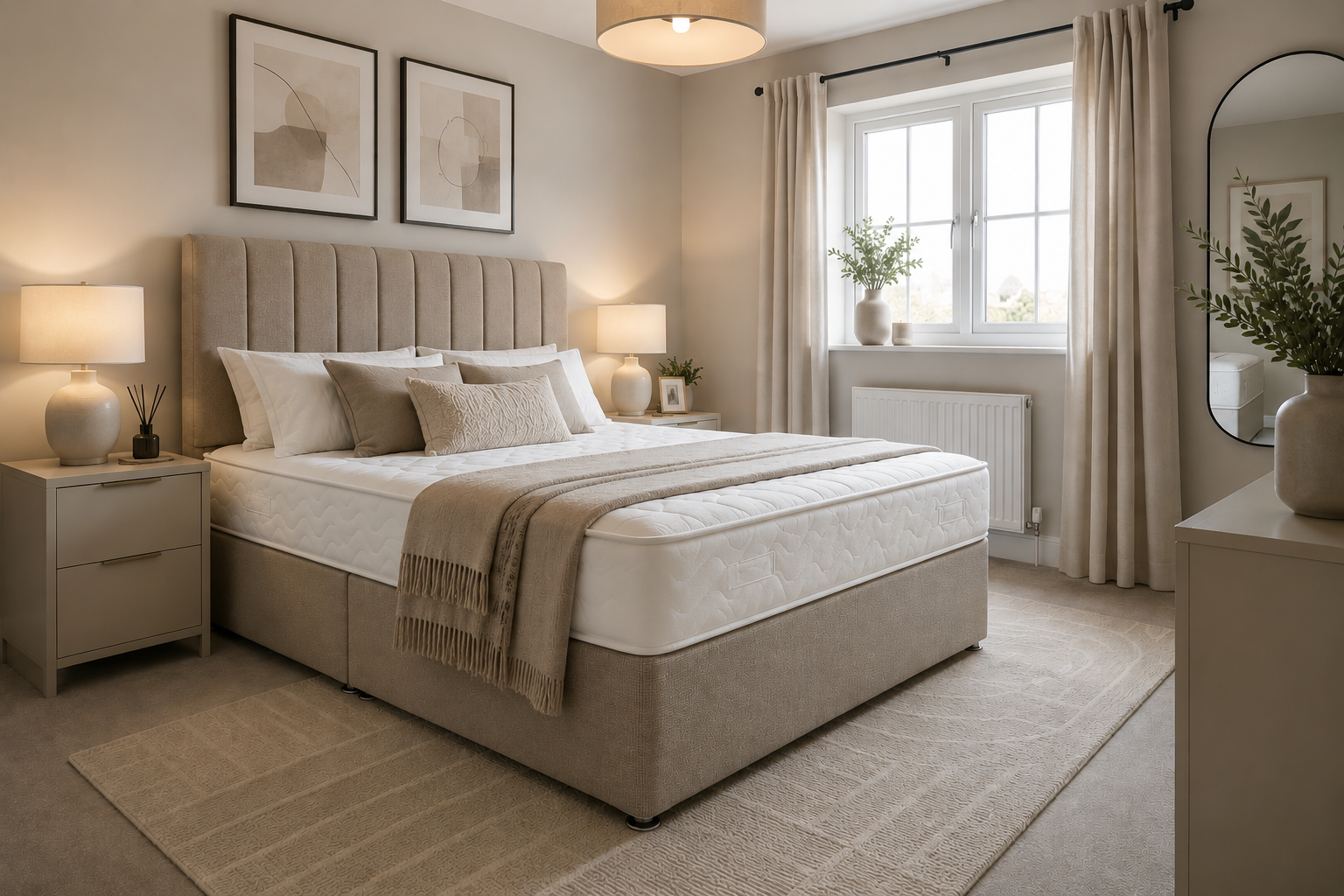 Albert 2 Drawer Divan Set & 24" Headboard Package Deal