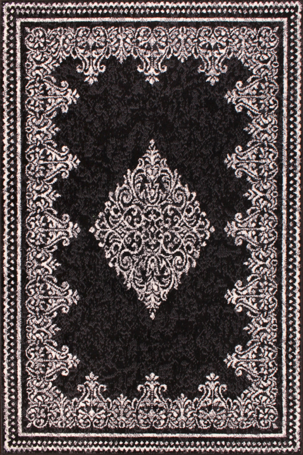 Traditional Poly Douglas Black Rug