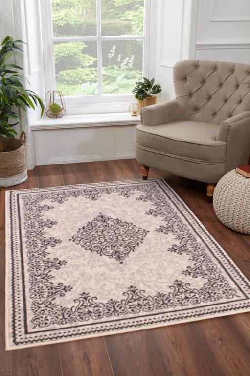 Traditional Poly Douglas Cream Rug