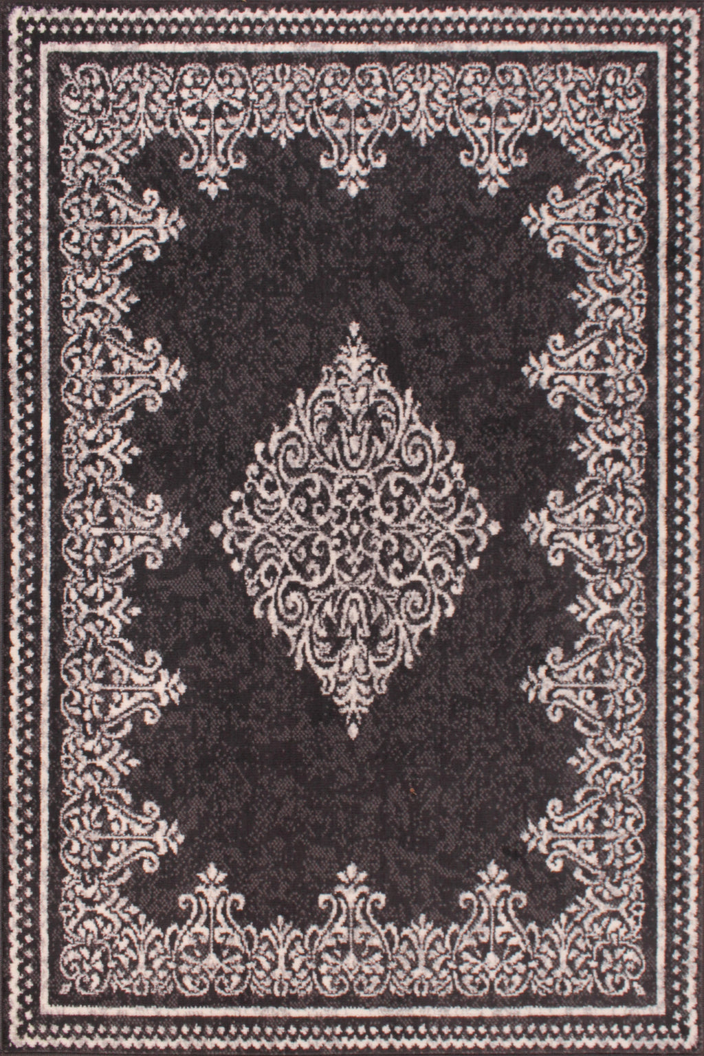 Traditional Poly Douglas Dark Grey Rug