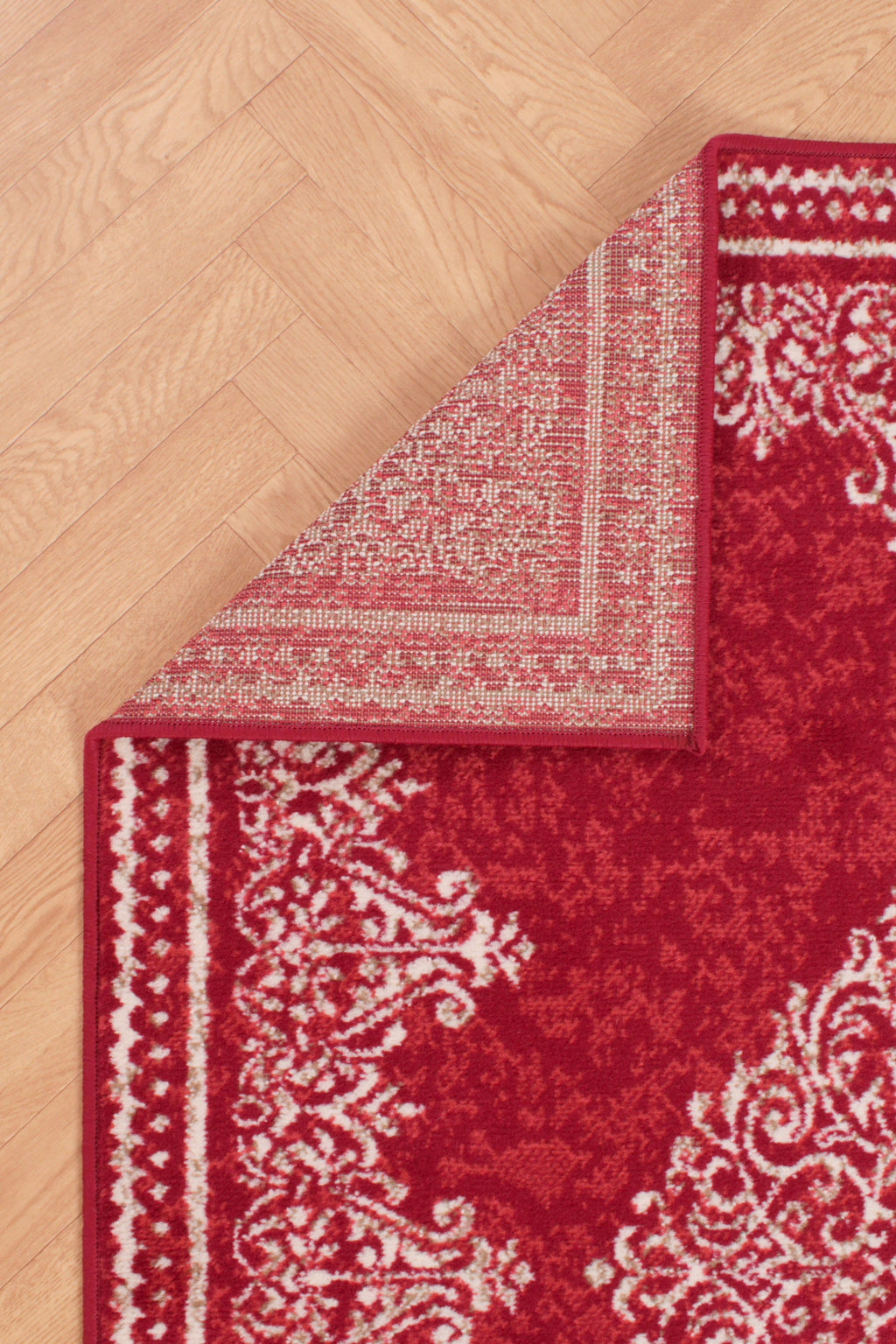 Traditional Poly Douglas Red Rug