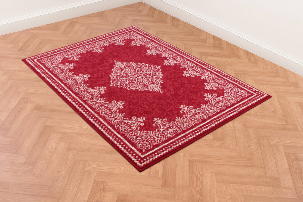 Traditional Poly Douglas Red Rug
