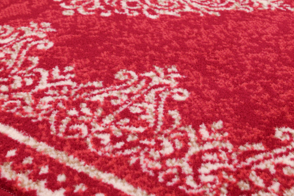 Traditional Poly Douglas Red Rug
