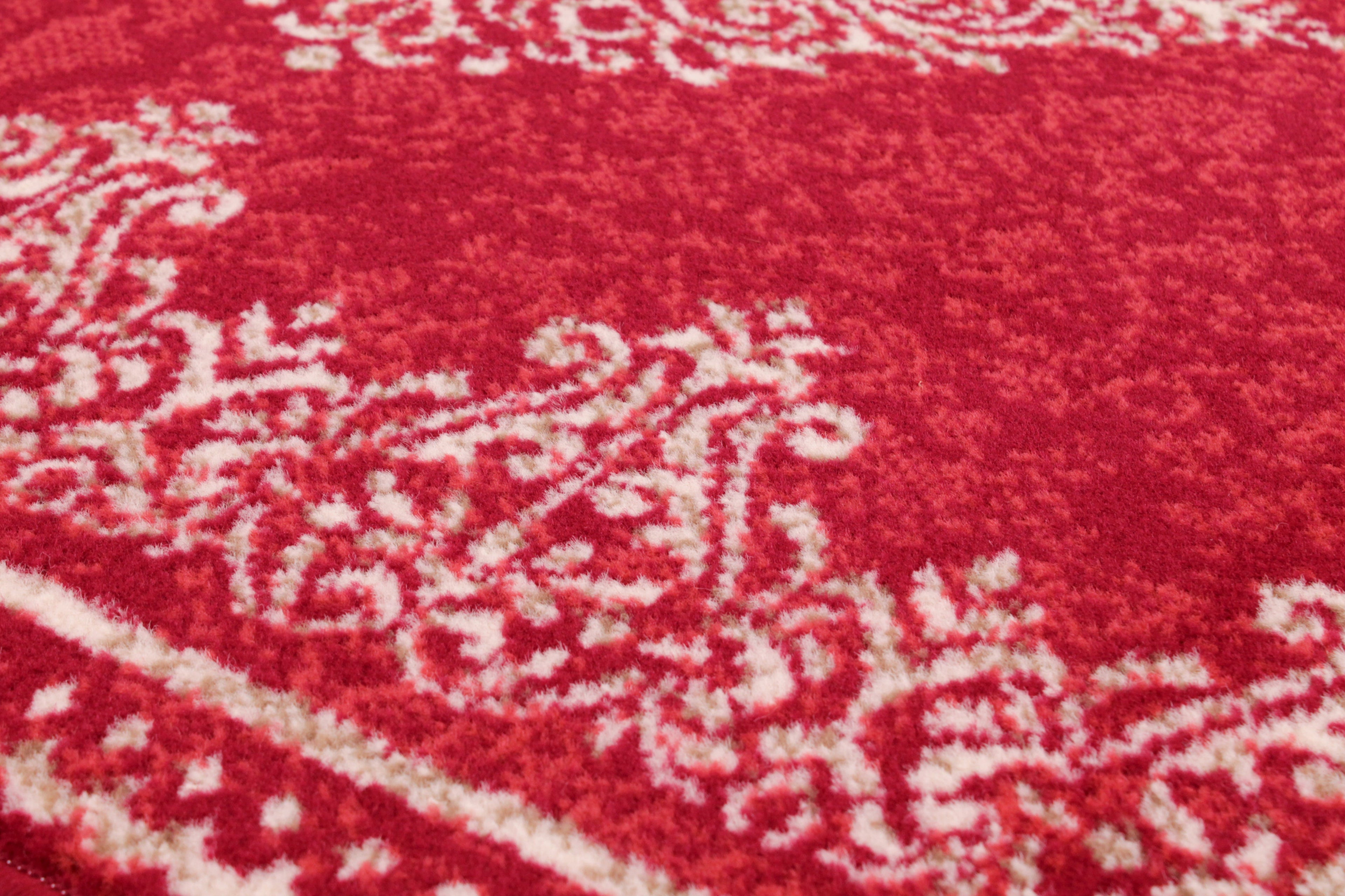 Traditional Poly Douglas Red Rug