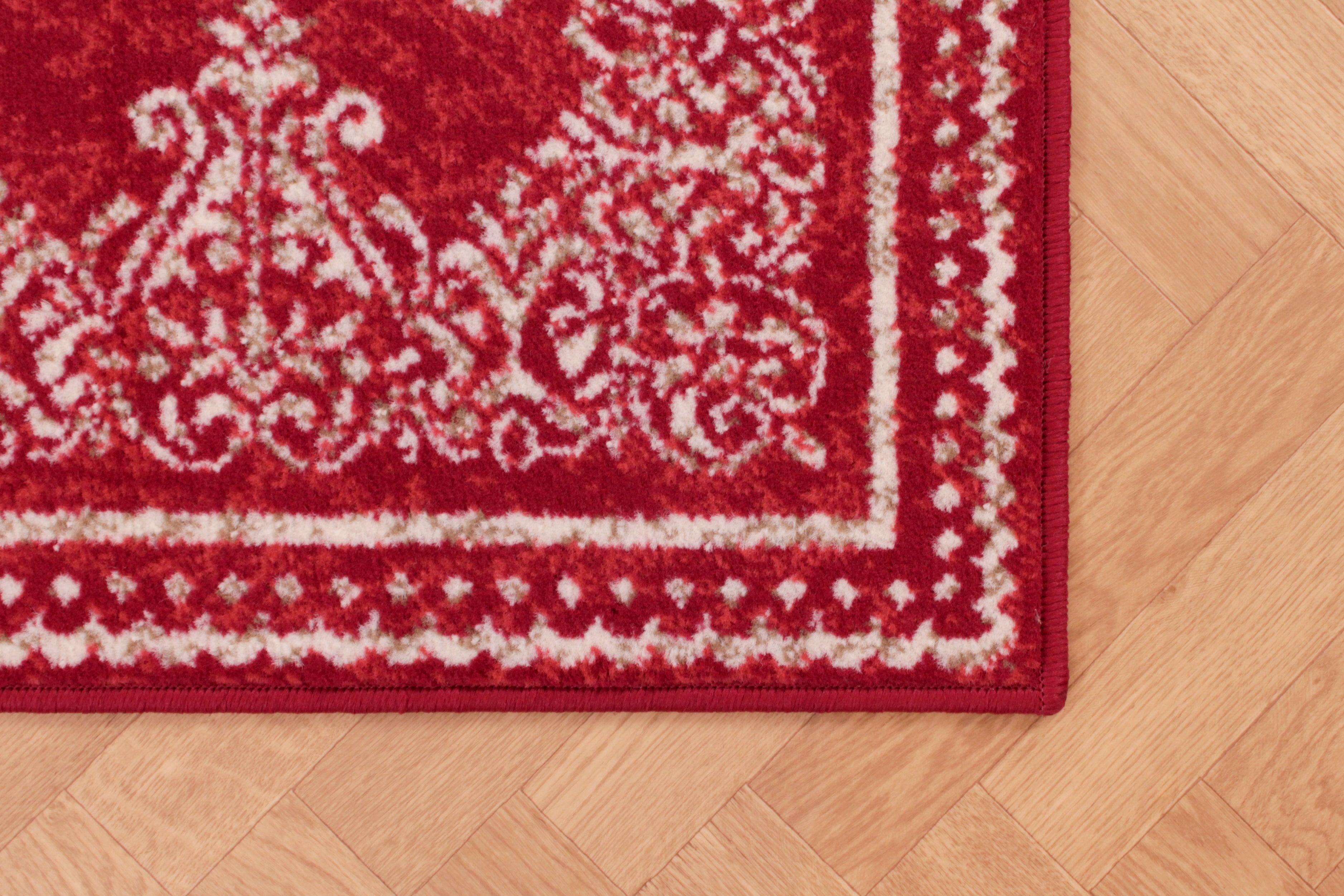 Traditional Poly Douglas Red Rug