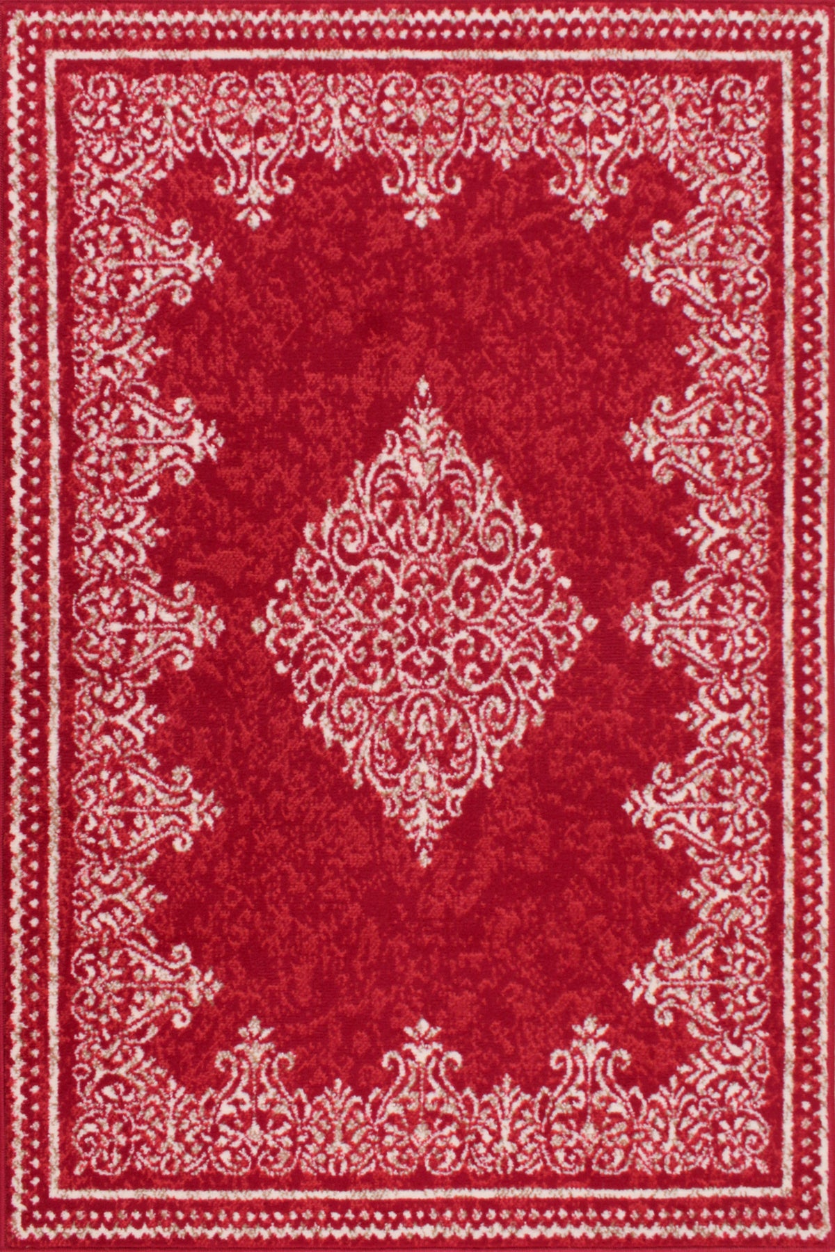Traditional Poly Douglas Red Rug