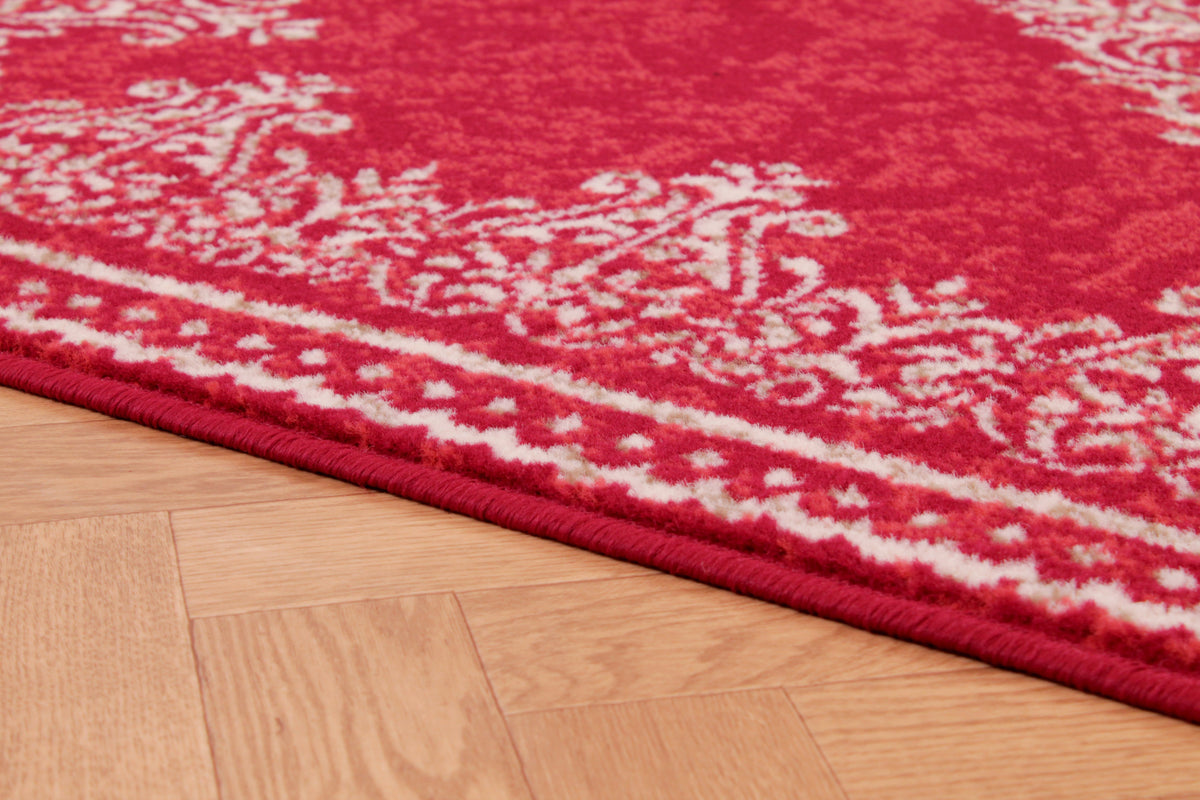 Traditional Poly Douglas Red Rug