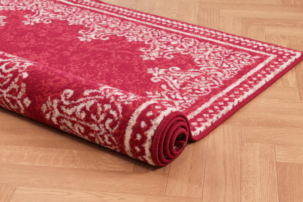 Traditional Poly Douglas Red Rug