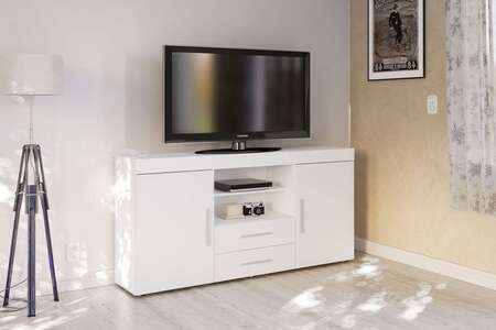 2 Door 2 Drawer Sideboard White