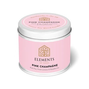 Pink Champagne Candle In A Tin 180g