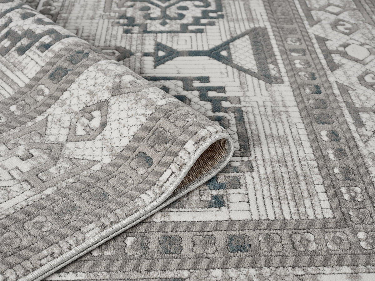 Petra Ellorah Grey/Blue Rug