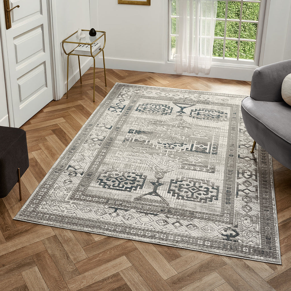 Petra Ellorah Grey/Blue Rug
