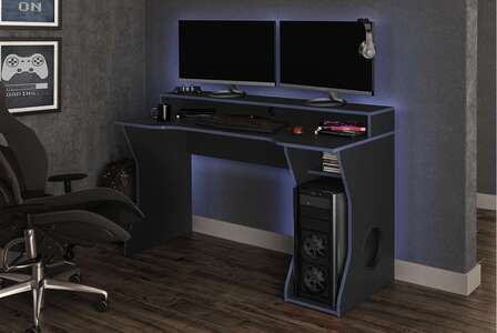 Gaming Computer Desk Black & Blue