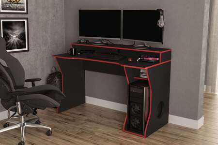 Gaming Computer Desk Black & Red