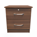 2 Drawer Bedside Cabinet - With Lock