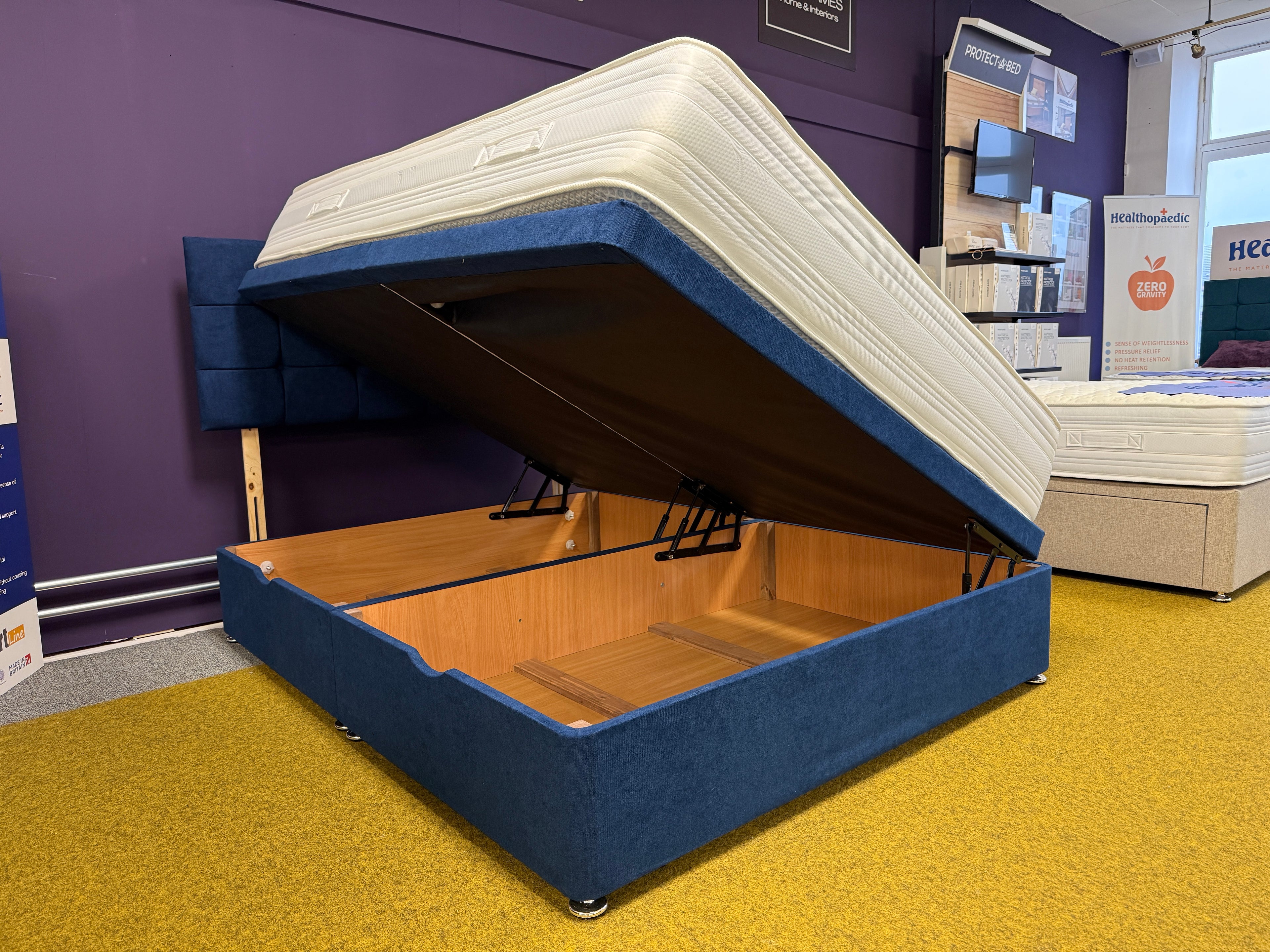 Clyde Ottoman Storage Divan Set & 24" Headboard Package Deal