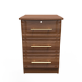 3 Drawer Bedside Cabinet - With Lock