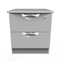 2 Drawer Bedside Cabinet - With Lock