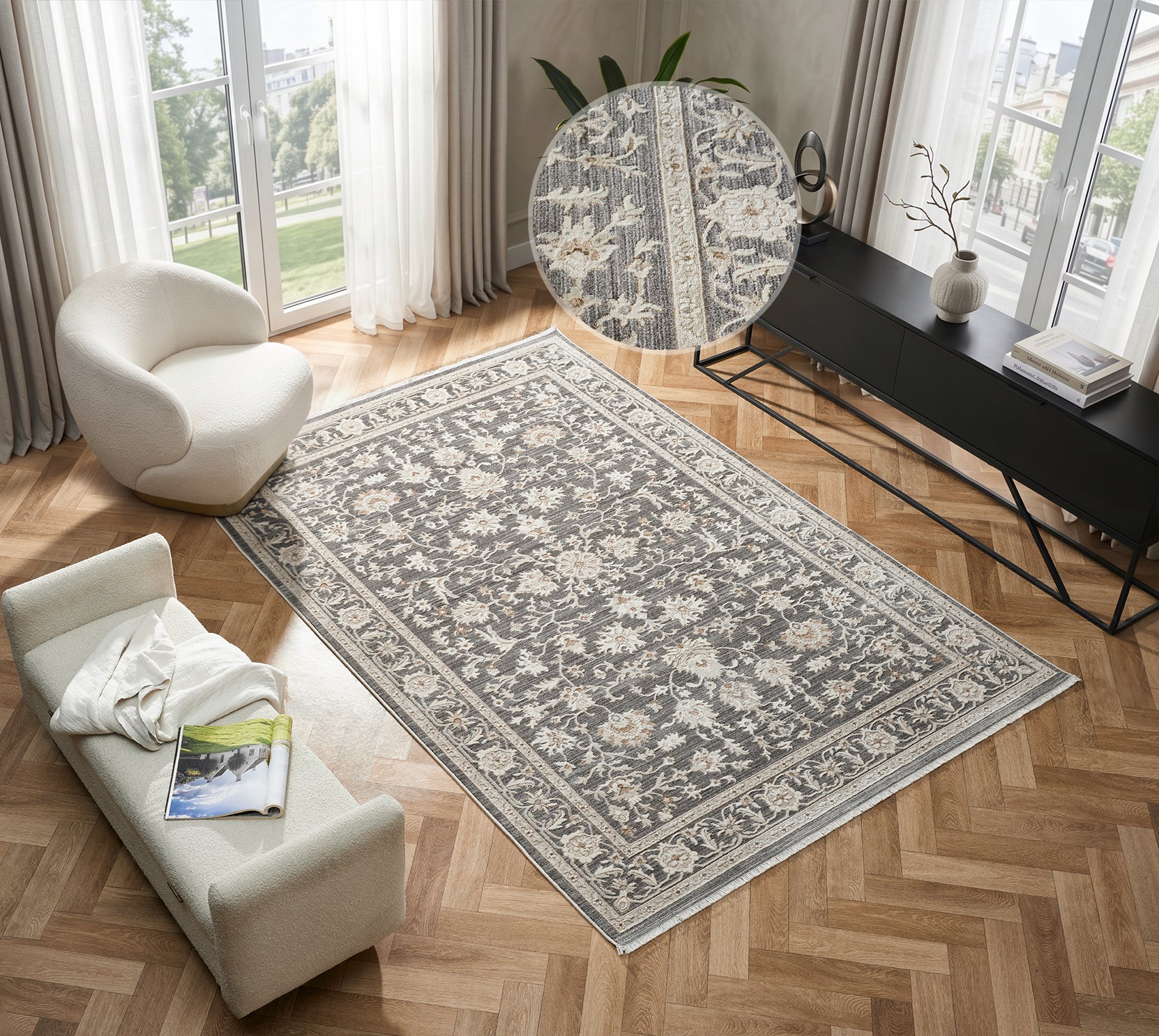 Elegance Florin Grey Rug